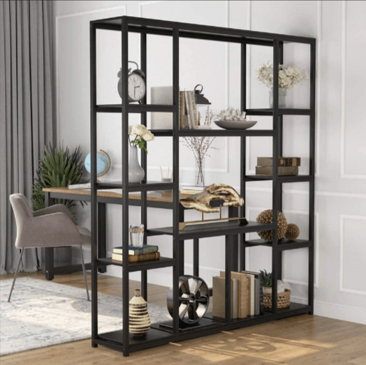 Industrial Blend Storage Bookcase Shelve Organizer Rack Decor | Furniture | Waseeh Pakistan