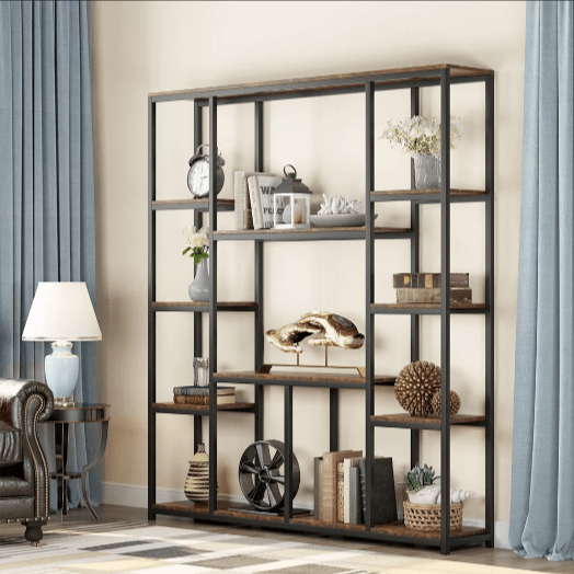 Industrial Blend Storage Bookcase Shelve Organizer Rack Decor | Furniture | Waseeh Pakistan