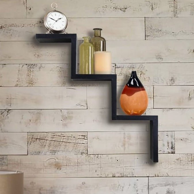 Infinite Zagging Living Bedroom Floating Organizer Shelve | Furniture | Waseeh Pakistan