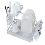 Double Dish Rack with Water Tray - waseeh.com