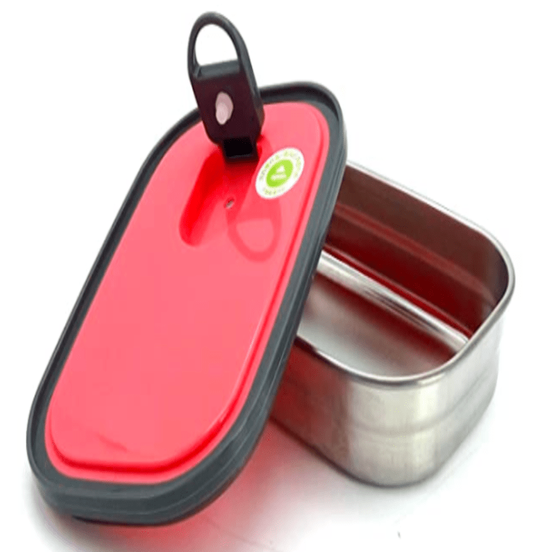 Insulated Stainless Steel Hardcore Plastic Lid Rectangle Food Box | kitchen item | Waseeh Pakistan