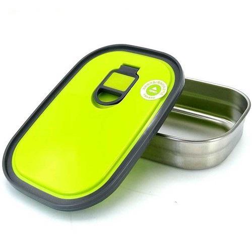 Insulated Stainless Steel Hardcore Plastic Lid Rectangle Food Box | kitchen item | Waseeh Pakistan