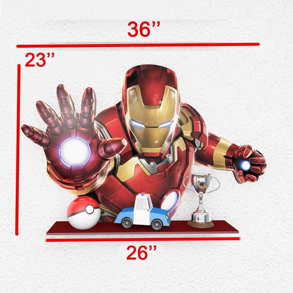 Ironman "In Suit" Marvel Kids Bedroom Floating Organizer Shelve | Furniture | Waseeh Pakistan