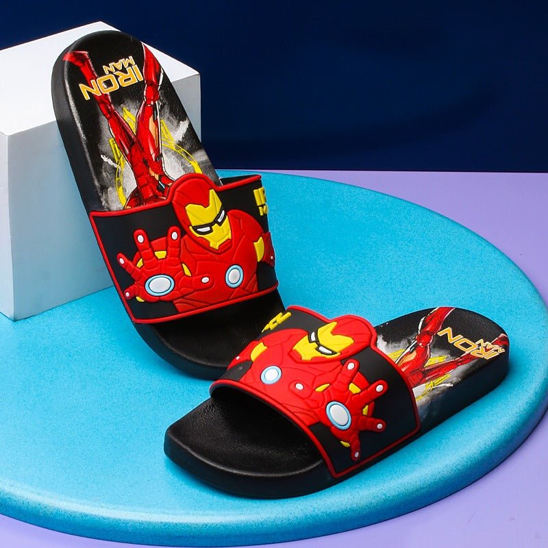 Ironman Kids Slippers (Black) | Fashion Point | Waseeh Pakistan