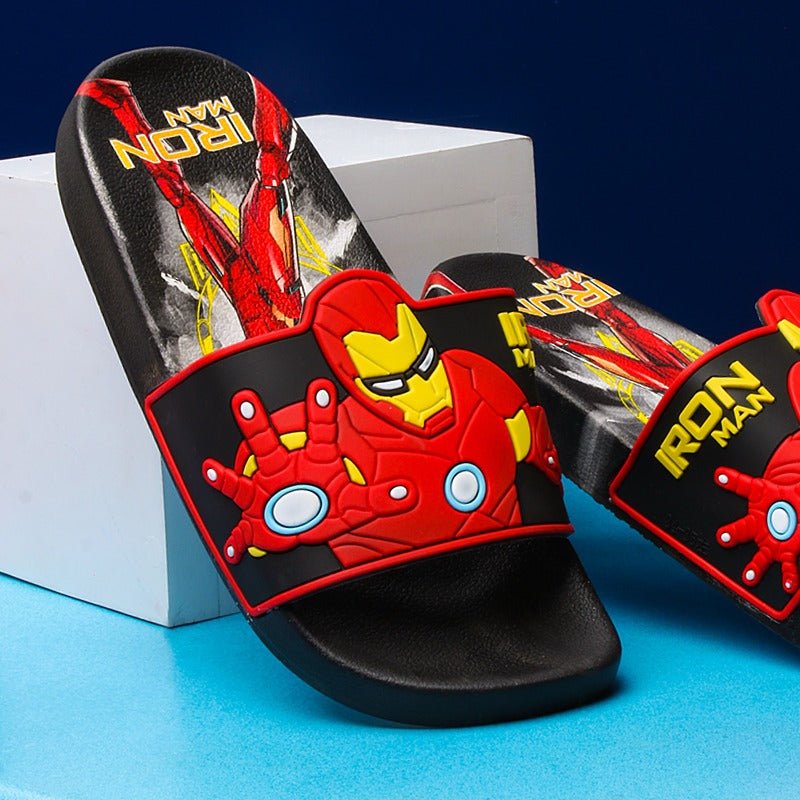 Ironman Kids Slippers (Black) | Fashion Point | Waseeh Pakistan