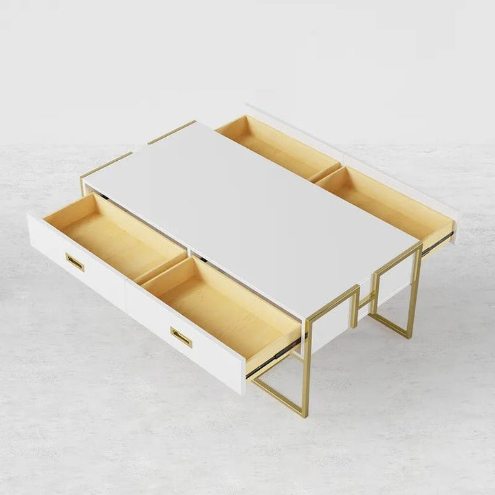 Jocise White Rectangular Living Lounge Bedroom Coffee Center Table - | Furniture | Waseeh Pakistan