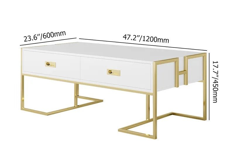 Jocise White Rectangular Living Lounge Bedroom Coffee Center Table - | Furniture | Waseeh Pakistan