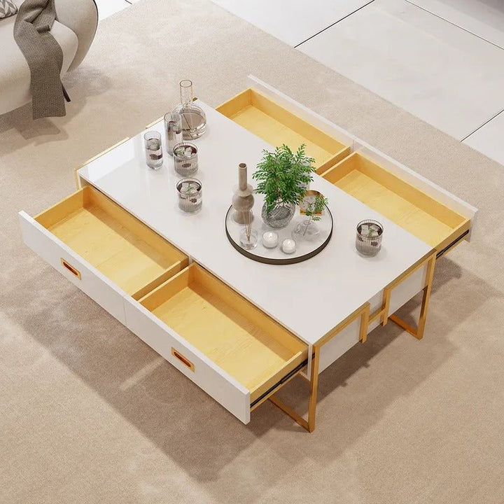 Jocise White Rectangular Living Lounge Bedroom Coffee Center Table - | Furniture | Waseeh Pakistan