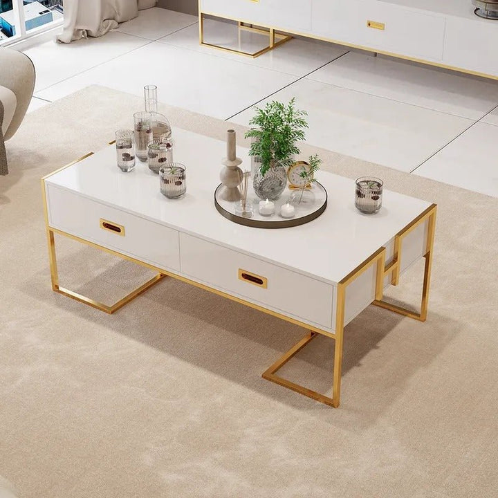 Jocise White Rectangular Living Lounge Bedroom Coffee Center Table - | Furniture | Waseeh Pakistan