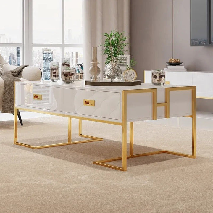 Jocise White Rectangular Living Lounge Bedroom Coffee Center Table - | Furniture | Waseeh Pakistan