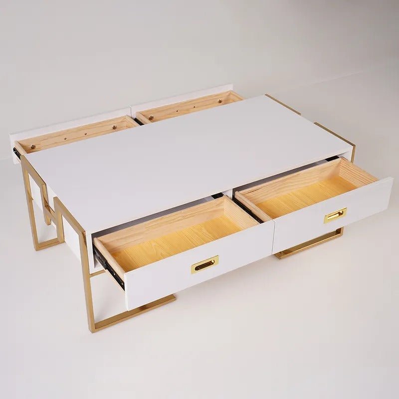 Jocise White Rectangular Living Lounge Bedroom Coffee Center Table - | Furniture | Waseeh Pakistan