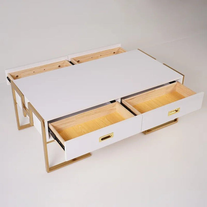 Jocise White Rectangular Living Lounge Bedroom Coffee Center Table - | Furniture | Waseeh Pakistan