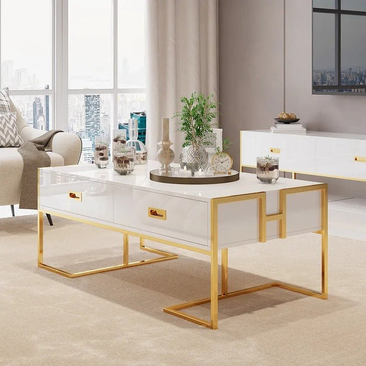 Jocise White Rectangular Living Lounge Bedroom Coffee Center Table - | Furniture | Waseeh Pakistan