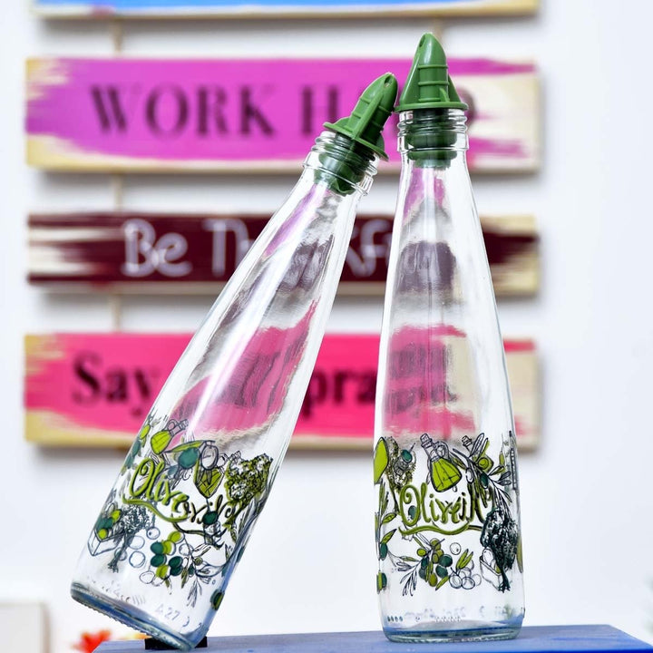 Jungle Bloom oil and Vinegar Bottle Set | kitchen item | Waseeh Pakistan