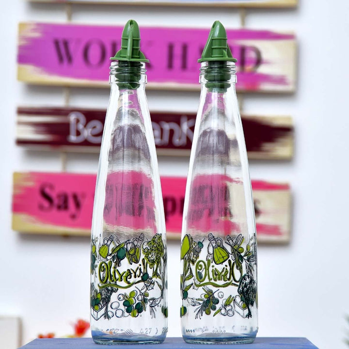 Jungle Bloom oil and Vinegar Bottle Set | kitchen item | Waseeh Pakistan