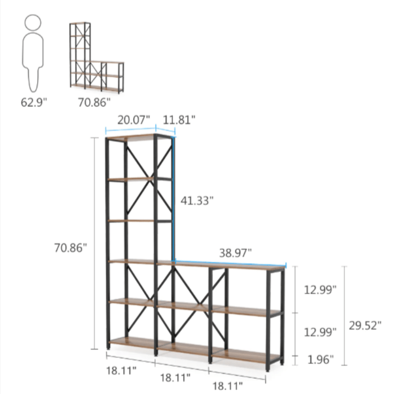 Kang Bookcase Shelve Organizer Storage Rack Decor | Furniture | Waseeh Pakistan