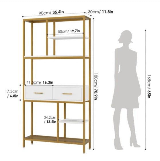 Kaylani Living Room Bookcase Shelve Organizer Storage Rack Decor-Special | Furniture | Waseeh Pakistan