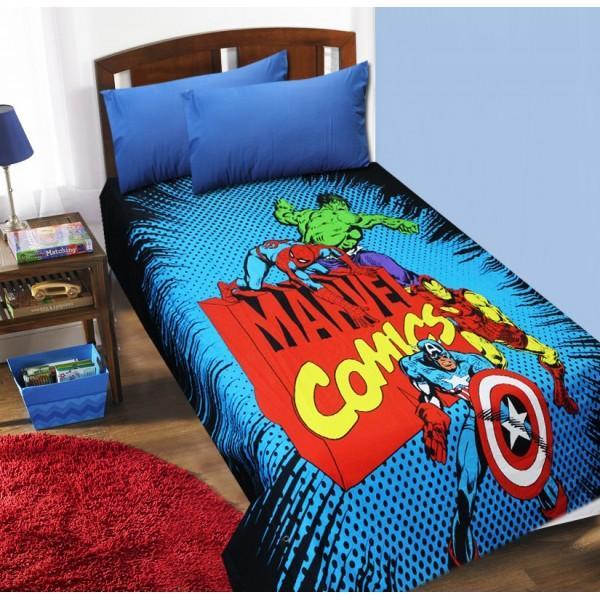 Single Kids Bed Sheet Set - Marvel Comics - waseeh.com