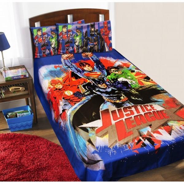 Single Kids Bed Sheet Set - Justice League - waseeh.com