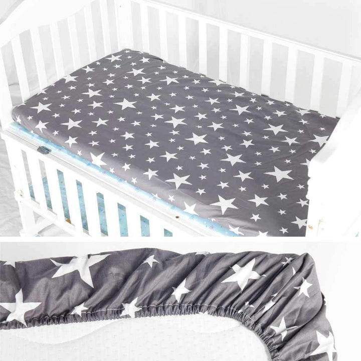 Kids Bedroom Fitted Bed Sheet (Stars Style) | Home Décor | Waseeh Pakistan