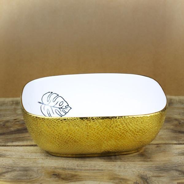 Kitchen Ceramic Serving Bowl (Leaf Print) | kitchen item | Waseeh Pakistan