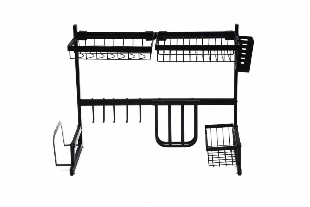 Kitchen Space Stainless Steel Dish Drying Rack (Black) | kitchen item | Waseeh Pakistan