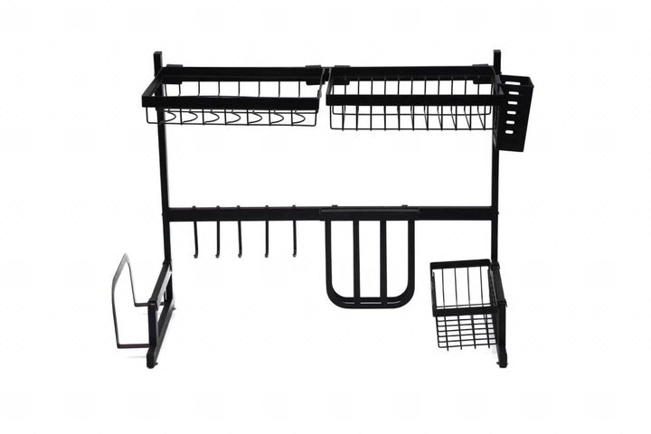 Kitchen Space Stainless Steel Dish Drying Rack (Black) | kitchen item | Waseeh Pakistan