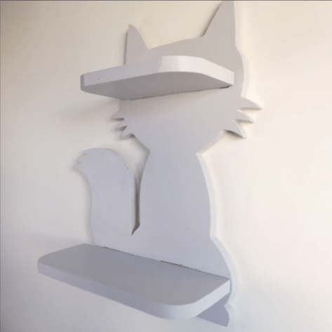 Kitty Double Girls Kids Bedroom Floating Organizer Shelve Decor | Furniture | Waseeh Pakistan