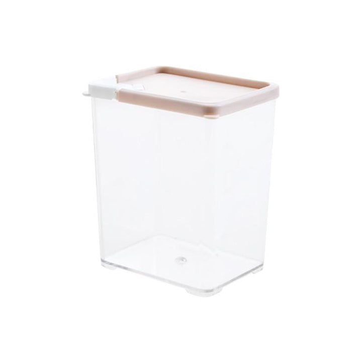Korean 5pcs Rectangular food storage bottle transparent grains noodles milk moisture-proof powder jar storage box organizer tank | kitchen item | Waseeh Pakistan