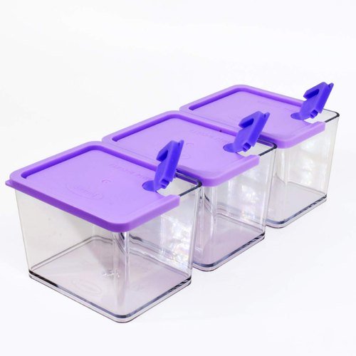 Korean Storage Container with Violet TAP LID (3 Pieces) | Mix &amp; Match | Waseeh Pakistan