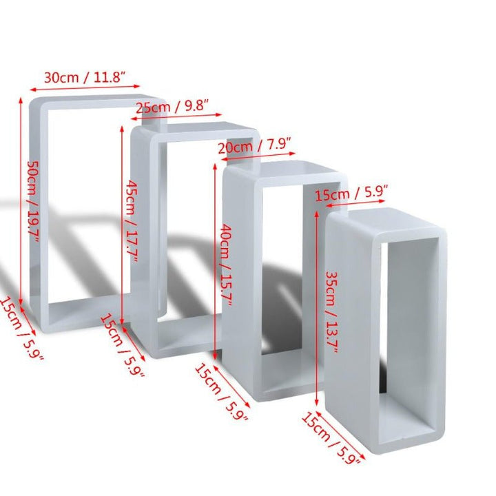 Labyrinth Living Lounge Drawing Room Floating Organizer Shelves (Set of 4) | Furniture | Waseeh Pakistan