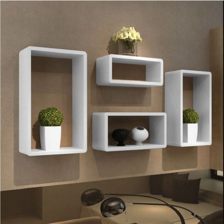 Labyrinth Living Lounge Drawing Room Floating Organizer Shelves (Set of 4) | Furniture | Waseeh Pakistan