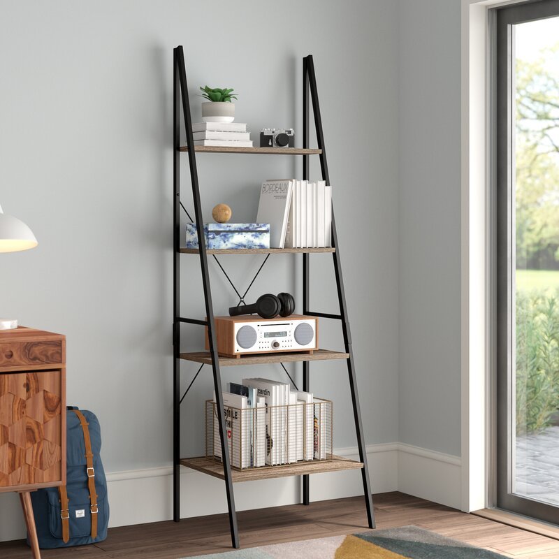 Ladder Curvy Bookcase Shelve Organizer Storage Rack Decor | Furniture | Waseeh Pakistan