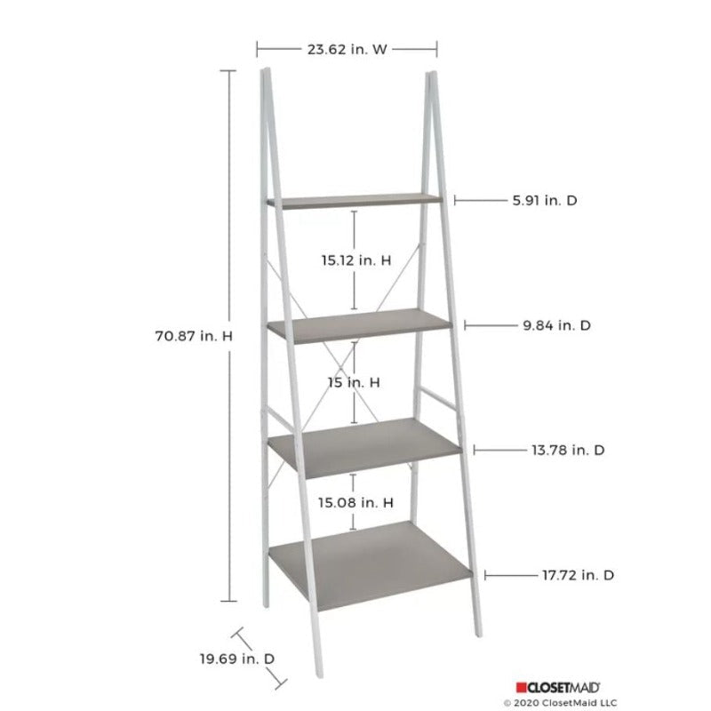 Ladder Curvy Bookcase Shelve Organizer Storage Rack Decor | Furniture | Waseeh Pakistan