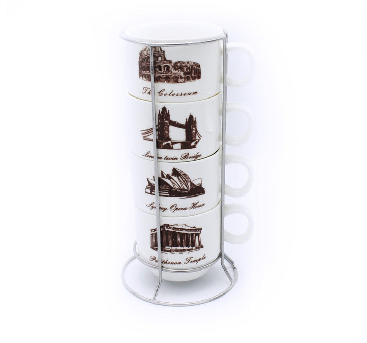 Land Mark Cup Tower - 4 Pcs | kitchen item | Waseeh Pakistan