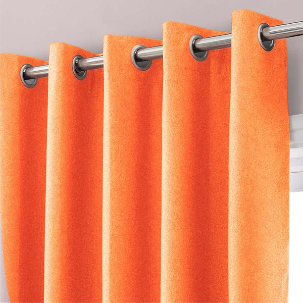 Lavish Tiger Orange Curtains (Lining) | Home Décor | Waseeh Pakistan