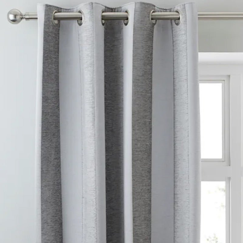 Layesh Grey Lines Curtains | Home Décor | Waseeh Pakistan