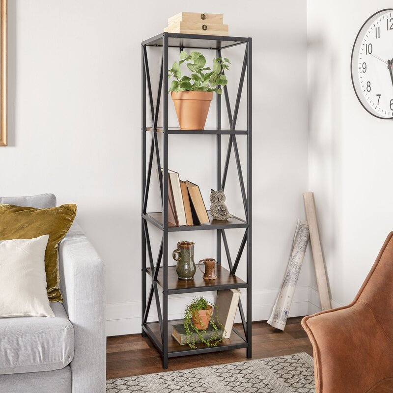 Leaning Bookcase Storage Living Room Organizer Rack | Furniture | Waseeh Pakistan