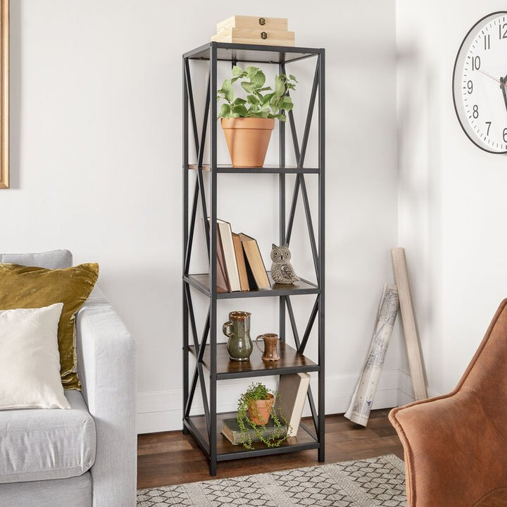Leaning Bookcase Storage Living Room Organizer Rack | Furniture | Waseeh Pakistan