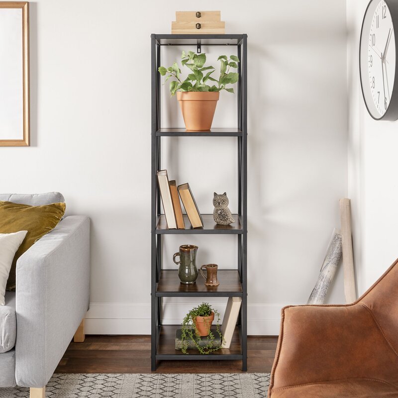 Leaning Bookcase Storage Living Room Organizer Rack | Furniture | Waseeh Pakistan