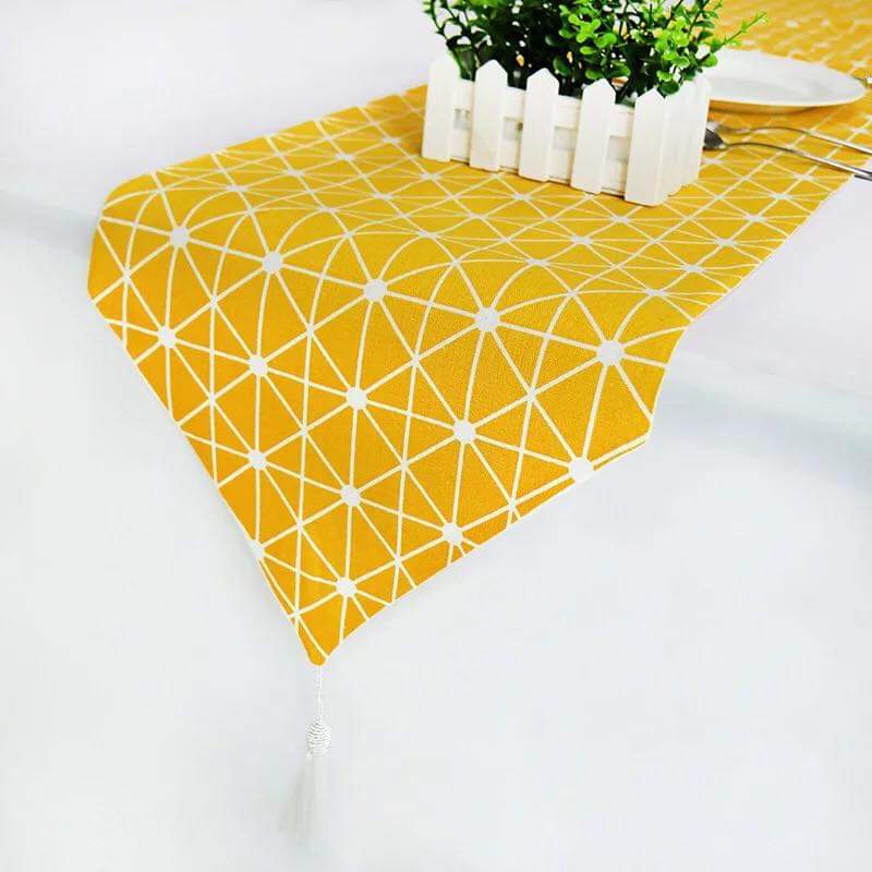 Lemon Geometric Table Runner | Not Sale FB | Waseeh Pakistan