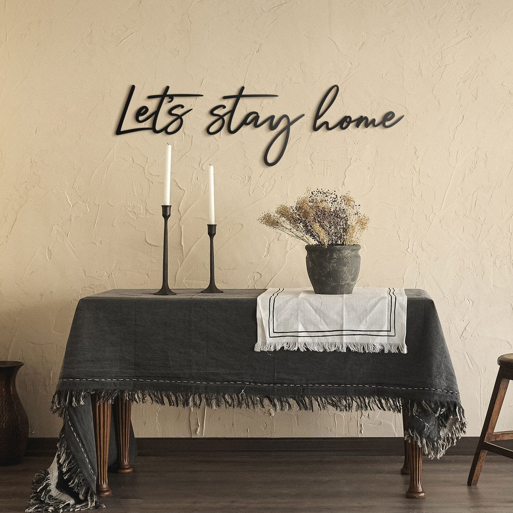 Let's Stay Home Wall Hanging Living Lounge Bedroom Caption Decor | Home Décor | Waseeh Pakistan