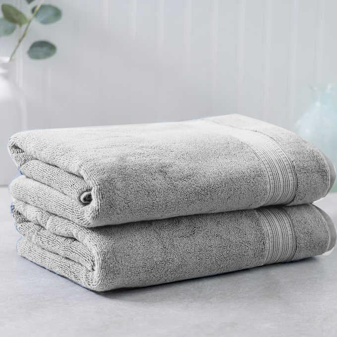 Light Gray Egyptian Cotton Towel - Pack of 2 | Home Décor | Waseeh Pakistan