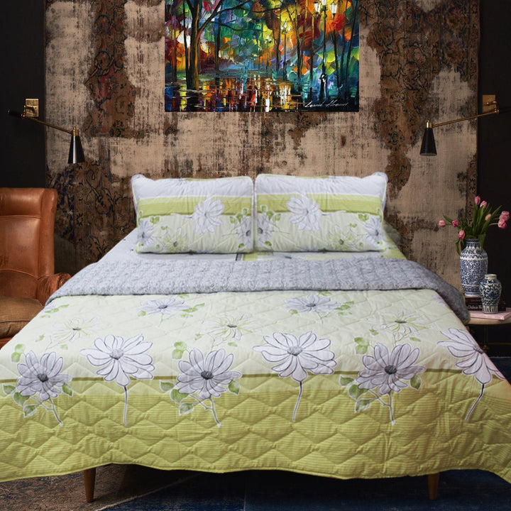 Lime Time - Cotton Bed Spread Set - 6 pc | Home Décor | Waseeh Pakistan