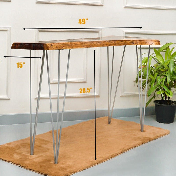 Live Edge Hairpin Epoxy Resin Table | Furniture | Waseeh Pakistan