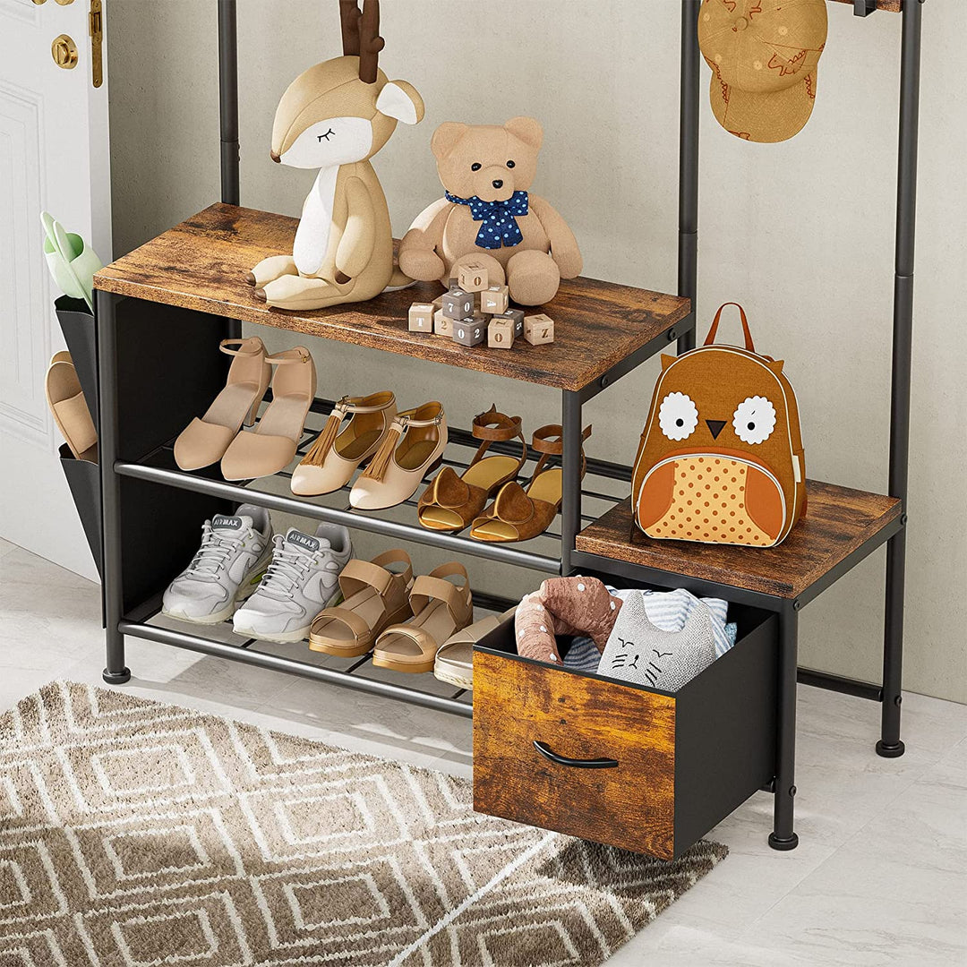 Lulive Coat Shoe Bench Entryway Sturdy Organizer Storage Shelve Rack | Furniture | Waseeh Pakistan
