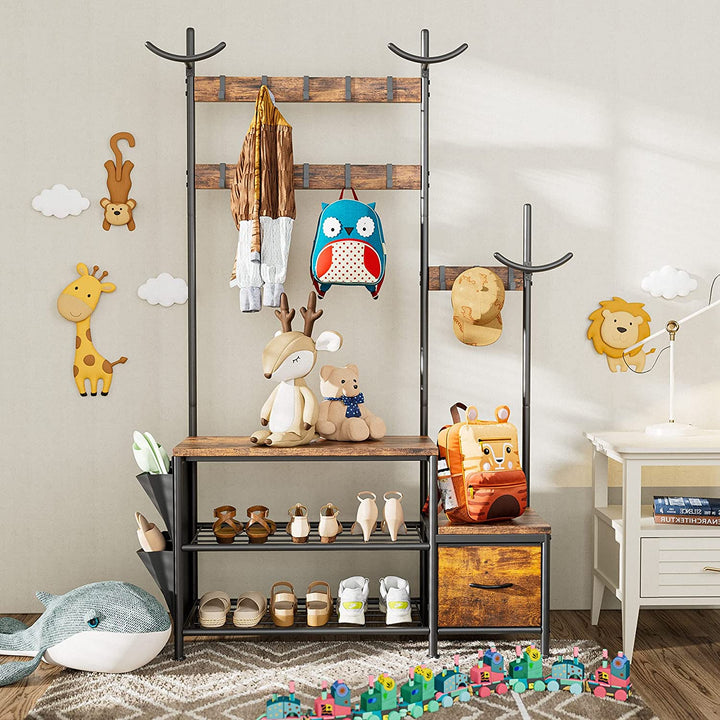 Lulive Coat Shoe Bench Entryway Sturdy Organizer Storage Shelve Rack | Furniture | Waseeh Pakistan