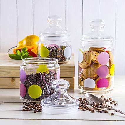 Luminarc Glass Jar With Lid - Set of 3 | kitchen item | Waseeh Pakistan