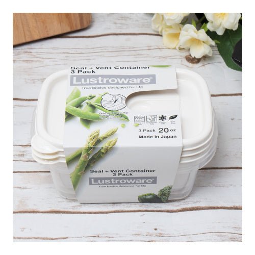 Lustroware No Wrap Food Container (Pack of 3) | Not Sale FB | Waseeh Pakistan