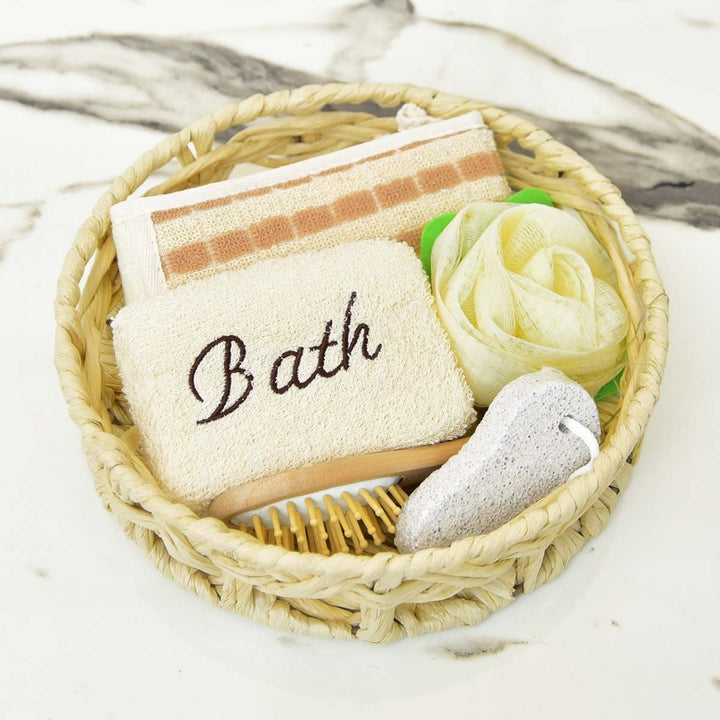 Luxury Bath Gift Set (Round Basket) | Home Décor | Waseeh Pakistan